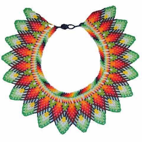 Collares Embera en Chakiras de colores - Collar Fresa Embera