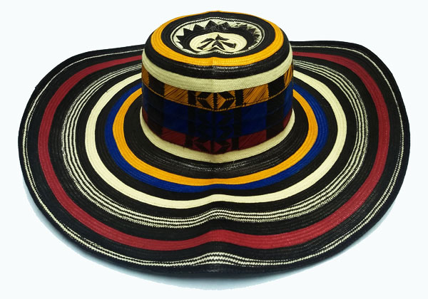 Sombreros Vueltiaos colombianos - Sombrero Vueltiao 21 vueltas Tricolor