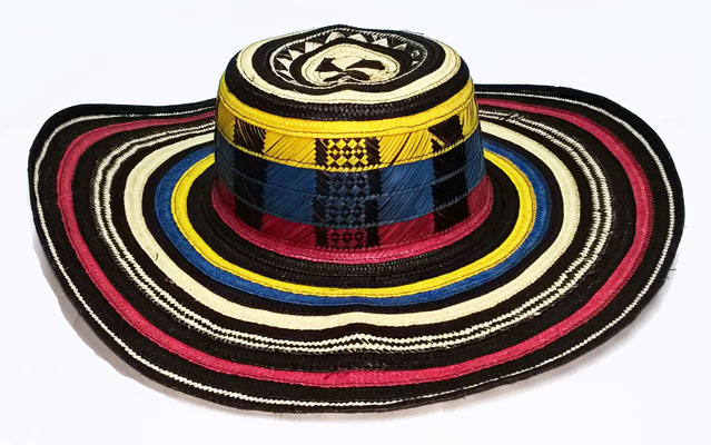 Sombrero colombiano Vueltiao Quinciano en Colores