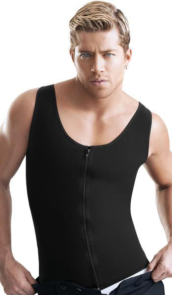 Men Garments and Body shapers - Black Powernet Vest for Man Chery 2034