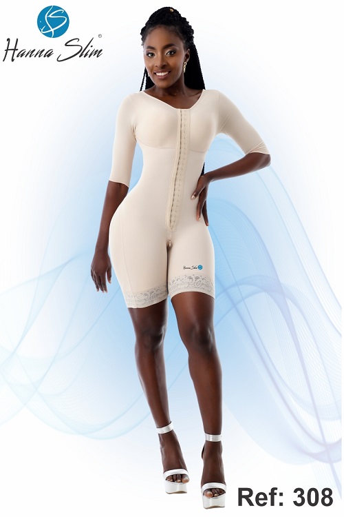 Salome Shapewear 0233-C Sisa Sleeves Short Girdle, butt enhancement