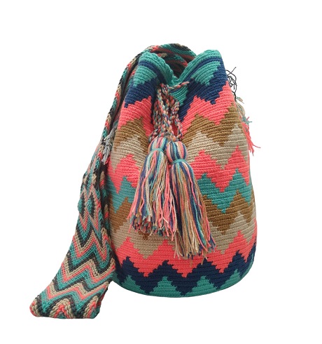 Wayuu Bag in and pastel colors - Colombian Wayuu Mochila Bags - Productos de Colombia.com