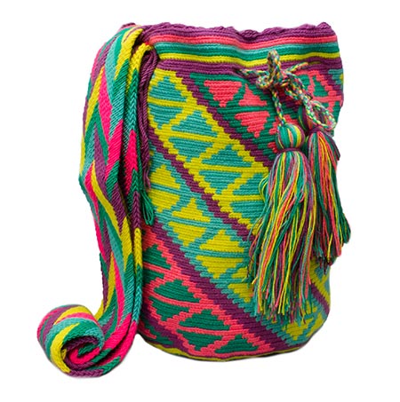 Wayuu Mochila Bag in pastel colors Colombian Wayuu Mochila Bags - Productos de Colombia.com