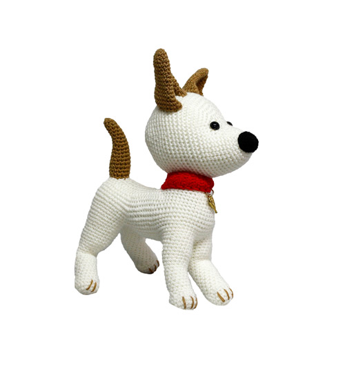 Amigurumi white Dog