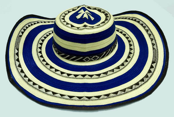 Blue Vueltiao Hat 21 Laps - Colombian Vueltiao Sombreros and Hats