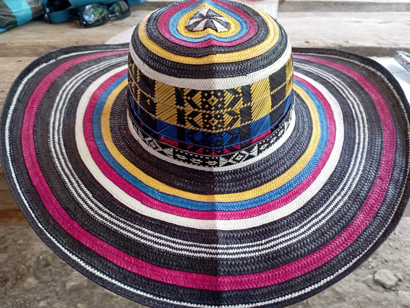 Sombrero colombiano Vueltiao Quinciano en Colores